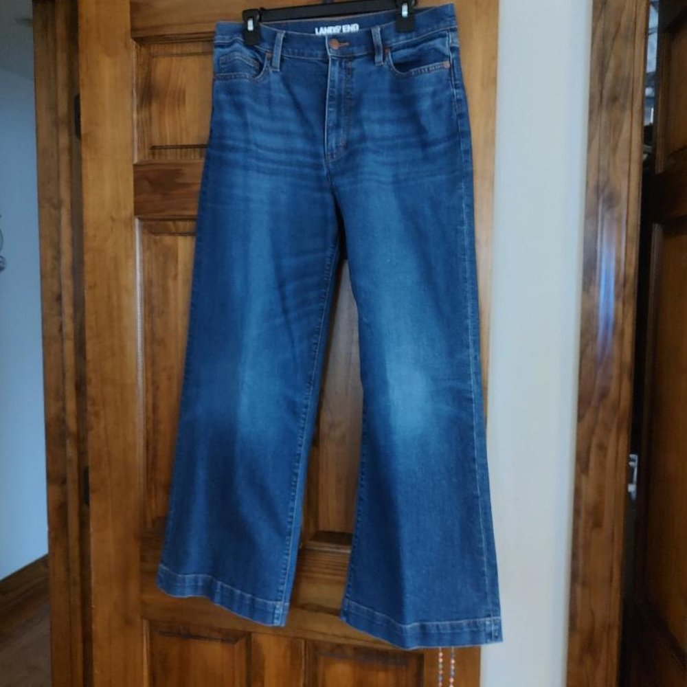 Wide leg jeans, short